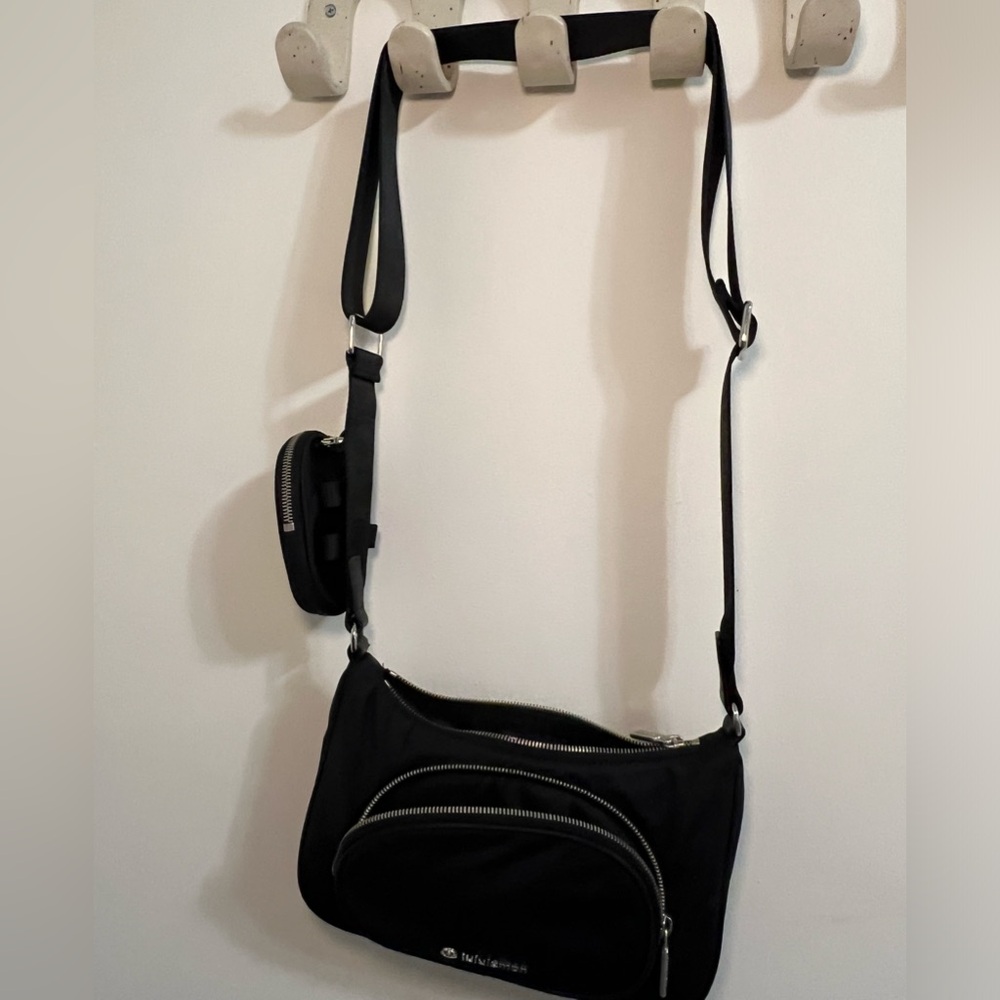 lululemon athletica Black Crossbody Bag with Mini Pouch